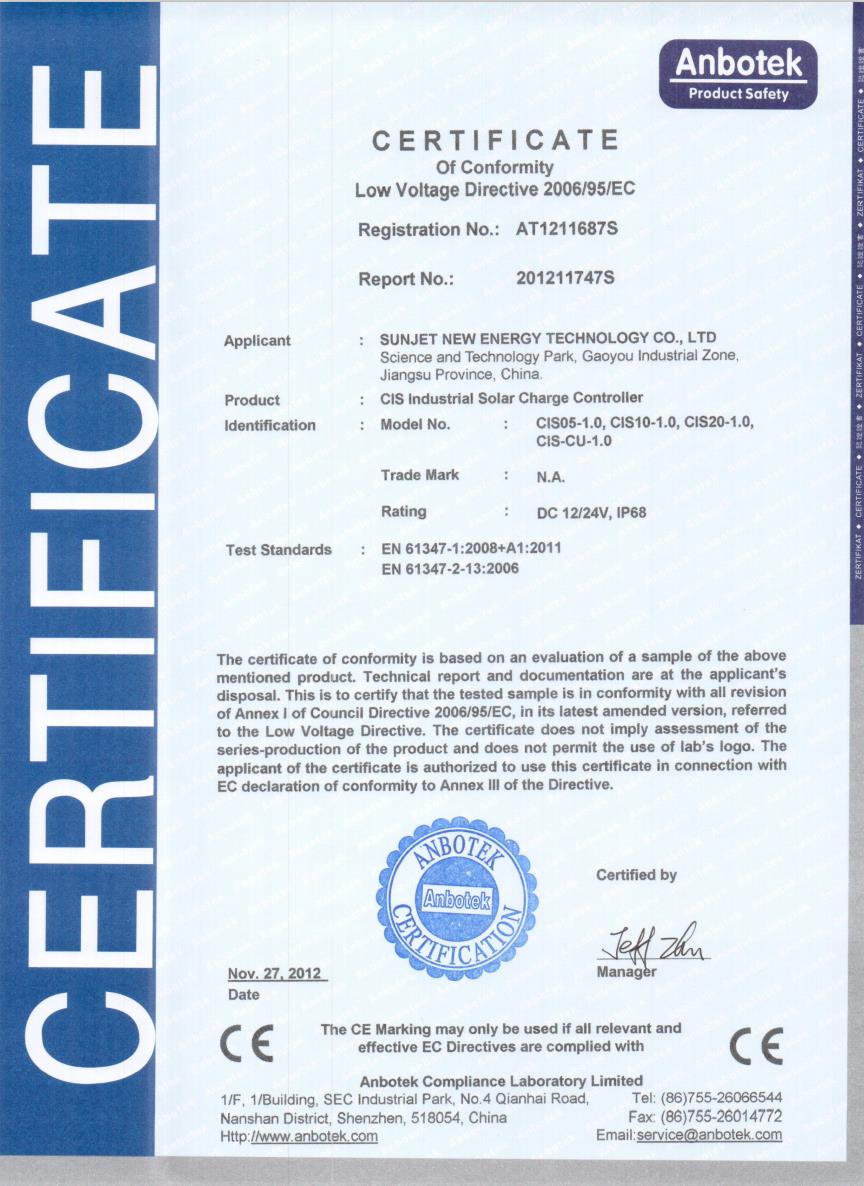 CE for Controller-LVD