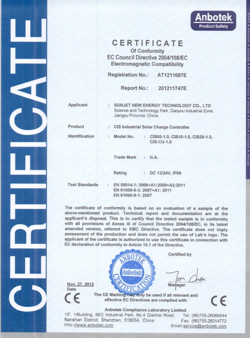 CE for Controller - EMC